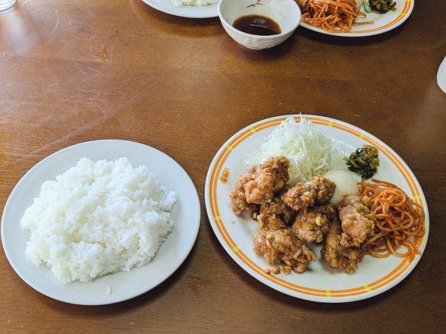 とり天ネギソース（ライス付き）　￥950